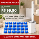 Escova Sanitária com 24 Refis Descartáveis e Suporte