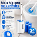 Escova Sanitária com 24 Refis Descartáveis e Suporte