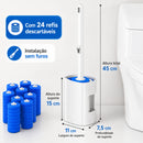 Escova Sanitária com 24 Refis Descartáveis e Suporte